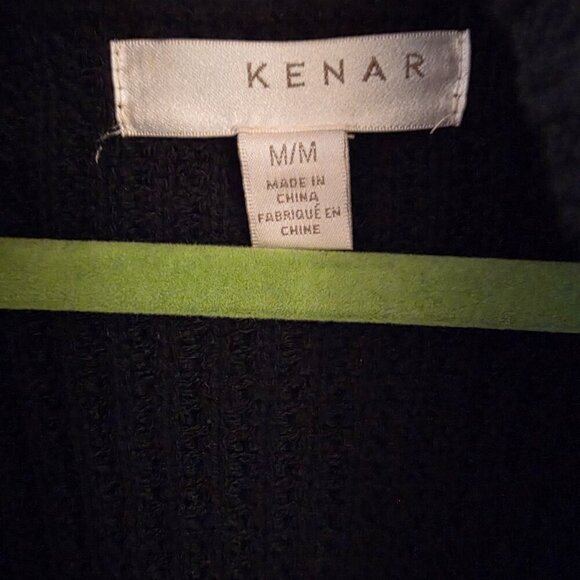 Women’s Black Knit Short-Sleeve Cardigan with Belt - Picture 5 of 6